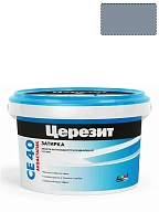 Затирка для швов до 10 мм водоотталкивающая Церезит СЕ 40 Аквастатик 15 серый сланец 2 кг