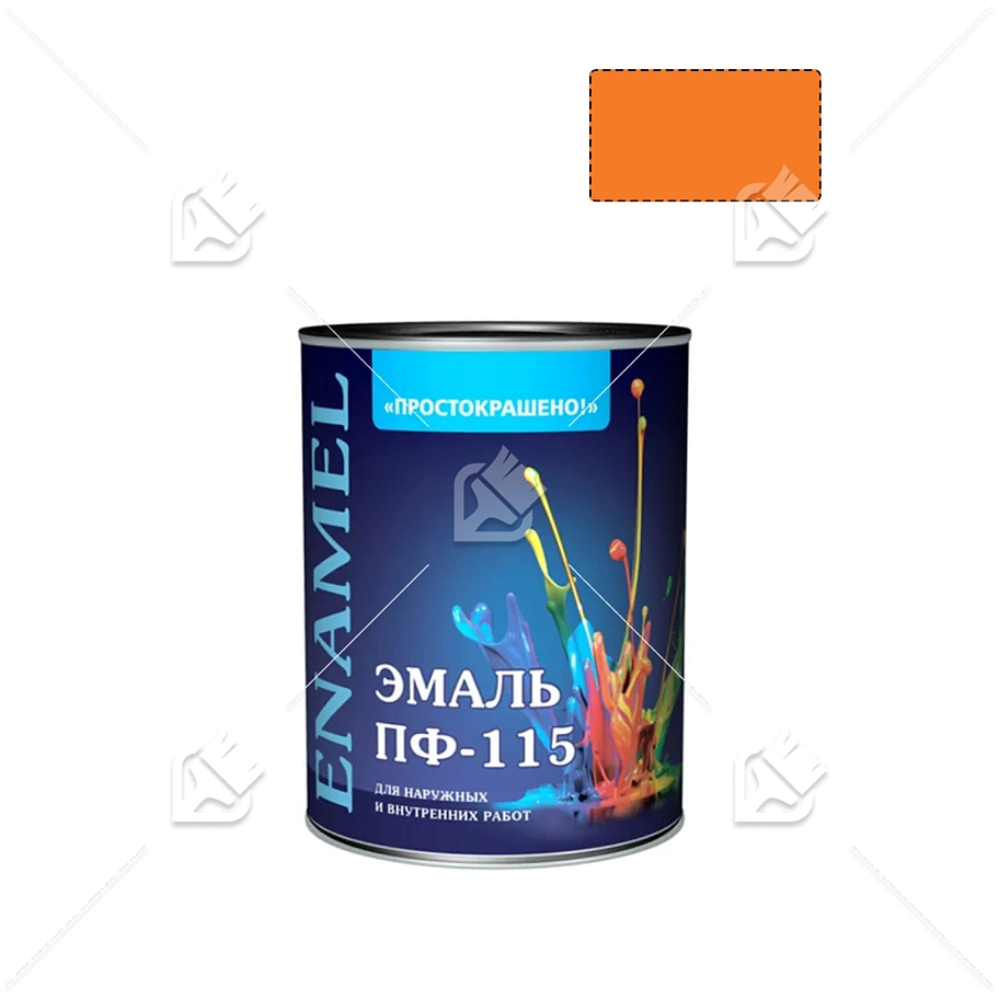 Эмаль ПФ-115 универсальная алкидная Простокрашено оранжевая 1,8 кг